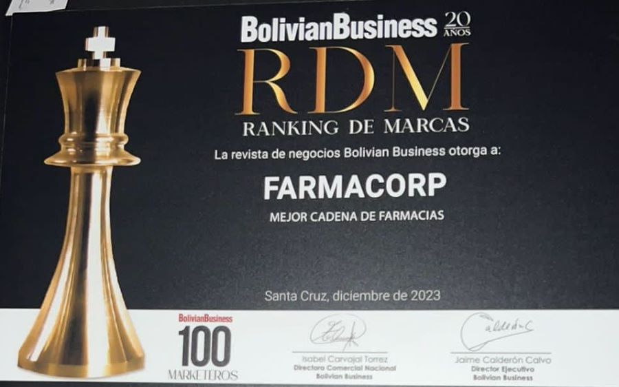 Farmacorp Elegida Como La Mejor Cadena De Farmacias Por Bolivian Business